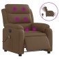 vidaXL Sillón reclinable de masaje eléctrico tela marrón vidaXL Sillón reclinable de masaje eléctrico tela marrón