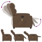 vidaXL Sillón reclinable de masaje eléctrico tela marrón vidaXL Sillón reclinable de masaje eléctrico tela marrón