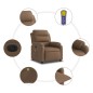 vidaXL Sillón reclinable de masaje eléctrico tela marrón vidaXL Sillón reclinable de masaje eléctrico tela marrón