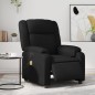 vidaXL Sillón de masaje reclinable eléctrico cuero sintético negro