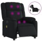 vidaXL Sillón de masaje reclinable eléctrico cuero sintético negro