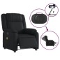 vidaXL Sillón de masaje reclinable eléctrico cuero sintético negro