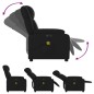 vidaXL Sillón de masaje reclinable eléctrico cuero sintético negro