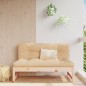 vidaXL Sofá central de jardín madera maciza de pino 120x80 cm vidaXL Sofá central de jardín madera maciza de pino 120x80 cm