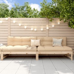 vidaXL Sofás centrales de jardín 2 uds madera maciza de pino 120x80 cm