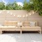 vidaXL Sofás centrales de jardín 2 uds madera maciza de pino 120x80 cm vidaXL Sofás centrales de jardín 2 uds madera maciza de pino 120x80 cm