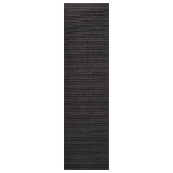 vidaXL Alfombra de sisal para rascador negro 80x300 cm