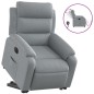 vidaXL Sillón eléctrico reclinable elevable de tela gris claro vidaXL Sillón eléctrico reclinable elevable de tela gris claro