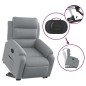 vidaXL Sillón eléctrico reclinable elevable de tela gris claro vidaXL Sillón eléctrico reclinable elevable de tela gris claro