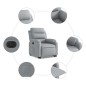 vidaXL Sillón eléctrico reclinable elevable de tela gris claro vidaXL Sillón eléctrico reclinable elevable de tela gris claro