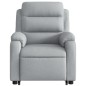 vidaXL Sillón eléctrico reclinable elevable de tela gris claro vidaXL Sillón eléctrico reclinable elevable de tela gris claro
