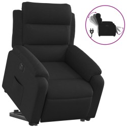 vidaXL Sillón eléctrico reclinable elevable de tela negro