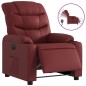 vidaXL Sillón reclinable eléctrico de cuero sintético rojo tinto vidaXL Sillón reclinable eléctrico de cuero sintético rojo tinto