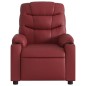 vidaXL Sillón reclinable eléctrico de cuero sintético rojo tinto vidaXL Sillón reclinable eléctrico de cuero sintético rojo tinto