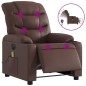 vidaXL Sillón de masaje reclinable eléctrico cuero sintético marrón vidaXL Sillón de masaje reclinable eléctrico cuero sintético marrón