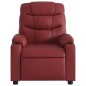 vidaXL Sillón masaje reclinable eléctrico cuero sintético rojo tinto vidaXL Sillón masaje reclinable eléctrico cuero sintético rojo tinto