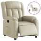 vidaXL Sillón reclinable eléctrico de cuero sintético crema vidaXL Sillón reclinable eléctrico de cuero sintético crema