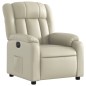 vidaXL Sillón reclinable eléctrico de cuero sintético crema vidaXL Sillón reclinable eléctrico de cuero sintético crema