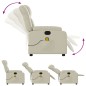 vidaXL Sillón de masaje reclinable eléctrico cuero sintético crema vidaXL Sillón de masaje reclinable eléctrico cuero sintético crema
