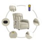 vidaXL Sillón de masaje reclinable eléctrico cuero sintético crema vidaXL Sillón de masaje reclinable eléctrico cuero sintético crema