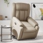 vidaXL Sillón reclinable elevable cuero artificial color capuchino vidaXL Sillón reclinable elevable cuero artificial color capuchino