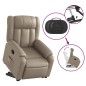 vidaXL Sillón reclinable elevable cuero artificial color capuchino vidaXL Sillón reclinable elevable cuero artificial color capuchino