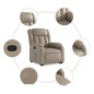 vidaXL Sillón reclinable elevable cuero artificial color capuchino vidaXL Sillón reclinable elevable cuero artificial color capuchino