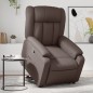 vidaXL Sillón reclinable elevable cuero sintético marrón vidaXL Sillón reclinable elevable cuero sintético marrón