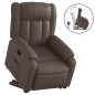 vidaXL Sillón reclinable elevable cuero sintético marrón vidaXL Sillón reclinable elevable cuero sintético marrón