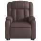 vidaXL Sillón reclinable elevable cuero sintético marrón vidaXL Sillón reclinable elevable cuero sintético marrón