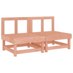 vidaXL Sofás centrales de jardín 2 uds madera maciza de abeto Douglas