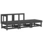 vidaXL Juego de muebles de jardín 3 pzas madera maciza de pino gris vidaXL Juego de muebles de jardín 3 pzas madera maciza de pino gris