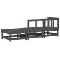 vidaXL Juego de muebles de jardín 3 pzas madera maciza de pino gris vidaXL Juego de muebles de jardín 3 pzas madera maciza de pino gris