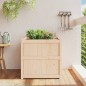 vidaXL Jardinera de madera maciza de pino 70x70x70 cm