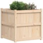 vidaXL Jardinera de madera maciza de pino 70x70x70 cm