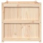 vidaXL Jardinera de madera maciza de pino 70x70x70 cm
