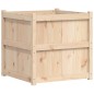 vidaXL Jardinera de madera maciza de pino 70x70x70 cm
