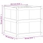 vidaXL Jardinera de madera maciza de pino 70x70x70 cm