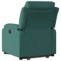 vidaXL Sillón eléctrico reclinable elevable de tela verde oscuro