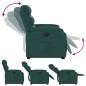 vidaXL Sillón eléctrico reclinable elevable de tela verde oscuro