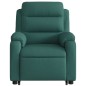 vidaXL Sillón eléctrico reclinable elevable de tela verde oscuro