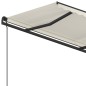 vidaXL Toldo retráctil automático con postes color crema 4,5x3,5m vidaXL Toldo retráctil automático con postes color crema 4,5x3,5m