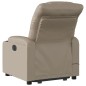 vidaXL Sillón reclinable masaje pie cuero artificial color capuchino vidaXL Sillón reclinable masaje pie cuero artificial color capuchino