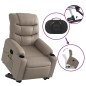 vidaXL Sillón reclinable masaje pie cuero artificial color capuchino vidaXL Sillón reclinable masaje pie cuero artificial color capuchino