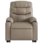 vidaXL Sillón reclinable masaje pie cuero artificial color capuchino vidaXL Sillón reclinable masaje pie cuero artificial color capuchino