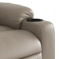 vidaXL Sillón reclinable masaje pie cuero artificial color capuchino vidaXL Sillón reclinable masaje pie cuero artificial color capuchino