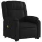 vidaXL Sillón reclinable de masaje de pie cuero artificial negro vidaXL Sillón reclinable de masaje de pie cuero artificial negro