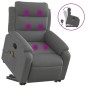 vidaXL Silla de masaje reclinable de pie de tela gris oscuro vidaXL Silla de masaje reclinable de pie de tela gris oscuro