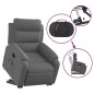 vidaXL Silla de masaje reclinable de pie de tela gris oscuro vidaXL Silla de masaje reclinable de pie de tela gris oscuro