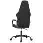 vidaXL Silla gaming con masaje cuero sintético dorado y negro